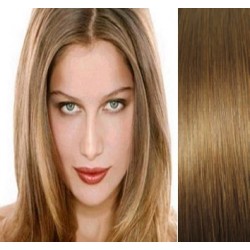 Clip in vlasy 43cm 100% ľudské - REMY 70g – svetlo hnedá