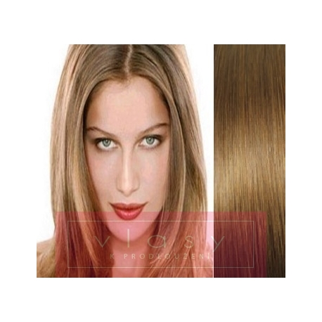 Clip in vlasy 43cm 100% ľudské - REMY 70g – svetlo hnedá