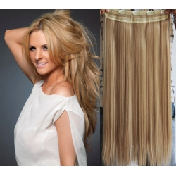 Clip in pás z pravých vlasů 43cm rovný – přírodní / světlejší blond