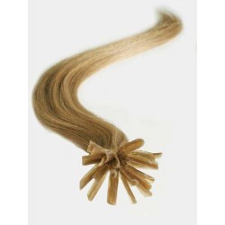 Vlasy európskeho typu k predlžovaniu keratínom 60cm – svetlo hnedé