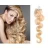 Vlnité vlasy Micro Ring / Easy Loop / Easy Ring / Micro Loop 60cm – nejsvětlejší blond