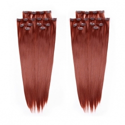 Clip in maxi set 63cm pravé ľudské vlasy - REMY 240g – medená
