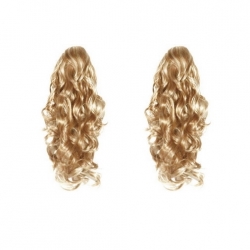 Kučeravý clip in maxi set 53cm pravé ľudské vlasy - REMY 200g – prírodná / svetlejšia blond