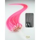 Vlasy európskeho typu k predlžovaniu micro ring 60cm – pink