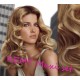 Kučeravý clip in maxi set 53cm pravé ľudské vlasy - REMY 200g – prírodná / svetlejšia blond