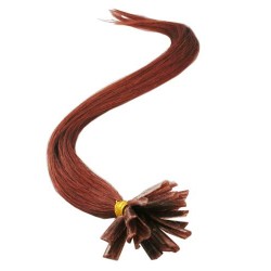 Vlasy európskeho typu k predlžovaniu keratínom 60cm – medená