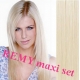 Clip in maxi set 43cm pravé ľudské vlasy - REMY 140g – platina