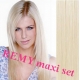 Clip in maxi set 43cm pravé ľudské vlasy - REMY 140g – platina