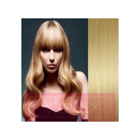 Clip in ofina - REMY 100% ľudské vlasy – svetlejšia blond