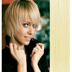 Clip in ofina - REMY 100% ľudské vlasy – najsvetlejšia blond