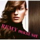 Clip in maxi set 73cm pravé ľudské vlasy - REMY 280g – stredne hnedá